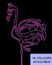Flamingo rhinestud design (pack of 5)
