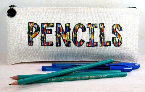 100% polyester linen style pencil case