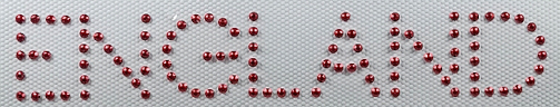 England in red rhinestuds - pack of 20