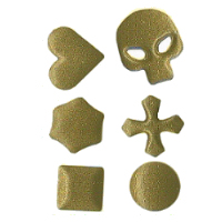 Nailhead shapes brass