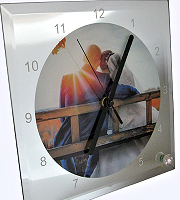 Square glass clock - pack of two