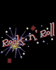 Rock and Roll rhinestud design (pack of 5)