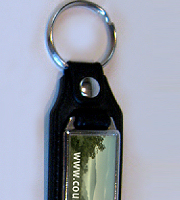 Leather style fob keyring 50 x 18mm