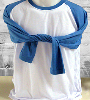 Sublimshirt bicolour long sleeved blue