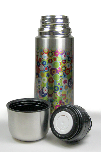 Stainless steel flask with steel cup