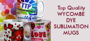 Wycombe white gloss mugs for dye sublimation printing