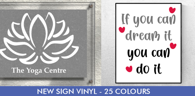 Sign vinyl 25 colours